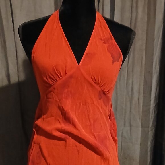 SIZE XS: Vintage Silk Victoria's Secret Halter Slip Gown - Picture 10 of 16